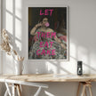 Wall art Let Them Eat Cake, Bubble Gum Vintage Portrait