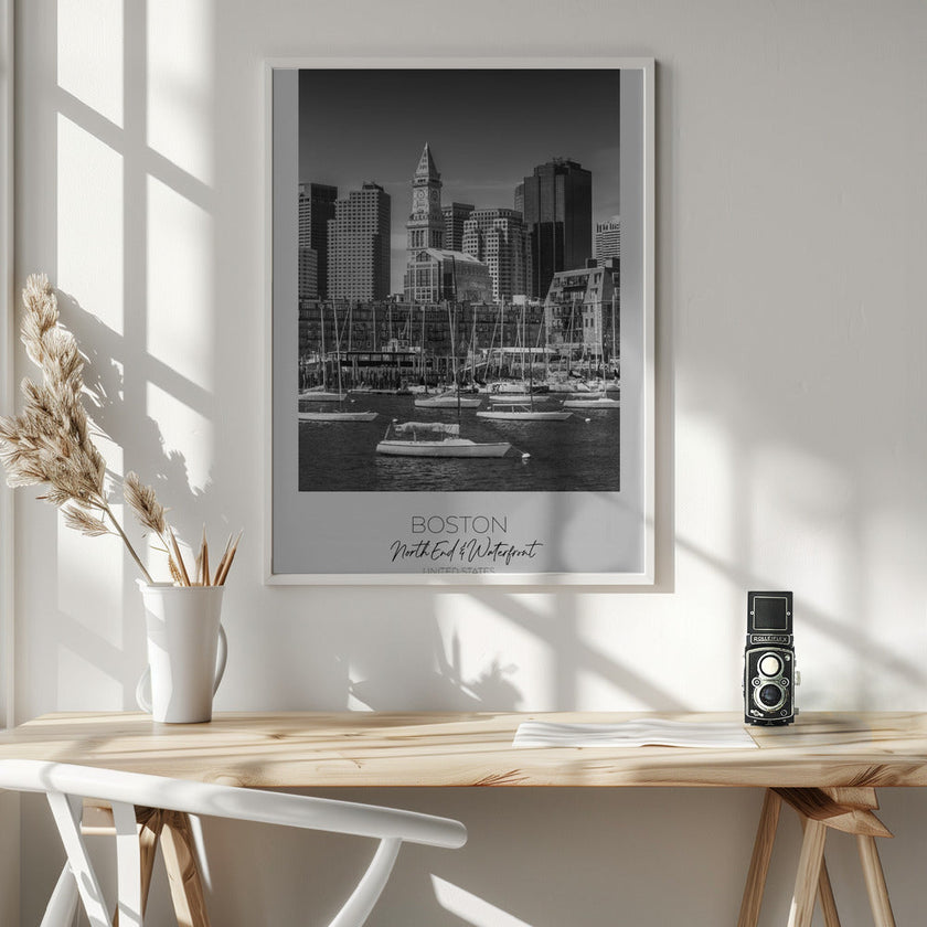 Wall Art BOSTON Skyline North End & Waterfront