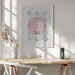 Wall art Explore the world - pink