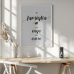 Wall art The family is the home of the heart - Italian Canvas Print