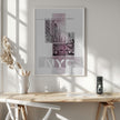 Wall art Poster Art NYC Fifth Avenue Traffic | pink marble