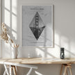 Wall art Coordinates SAN FRANCISCO Pont Golden Gate