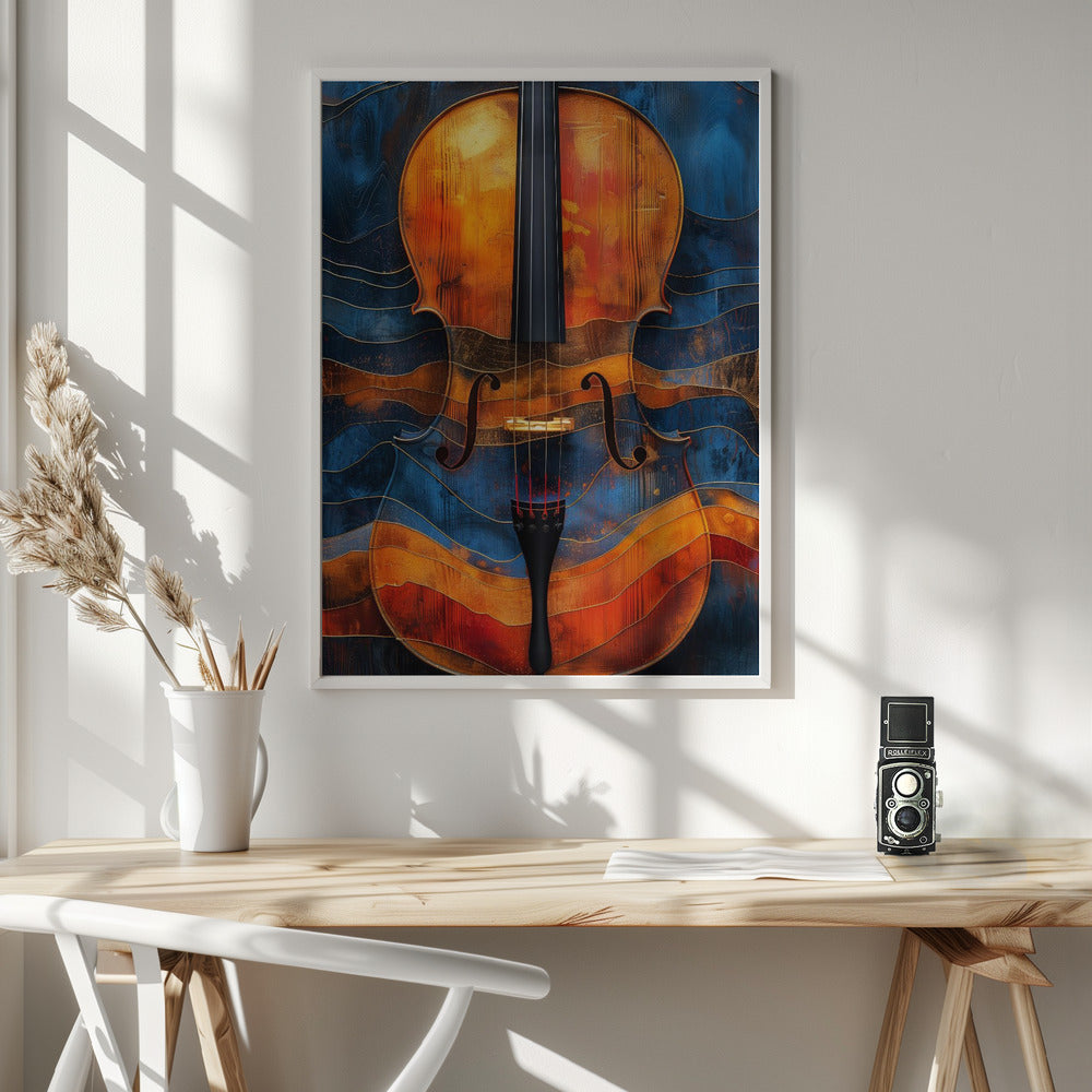 Impression sur toile - Art mural - Violon - 6 panneaux