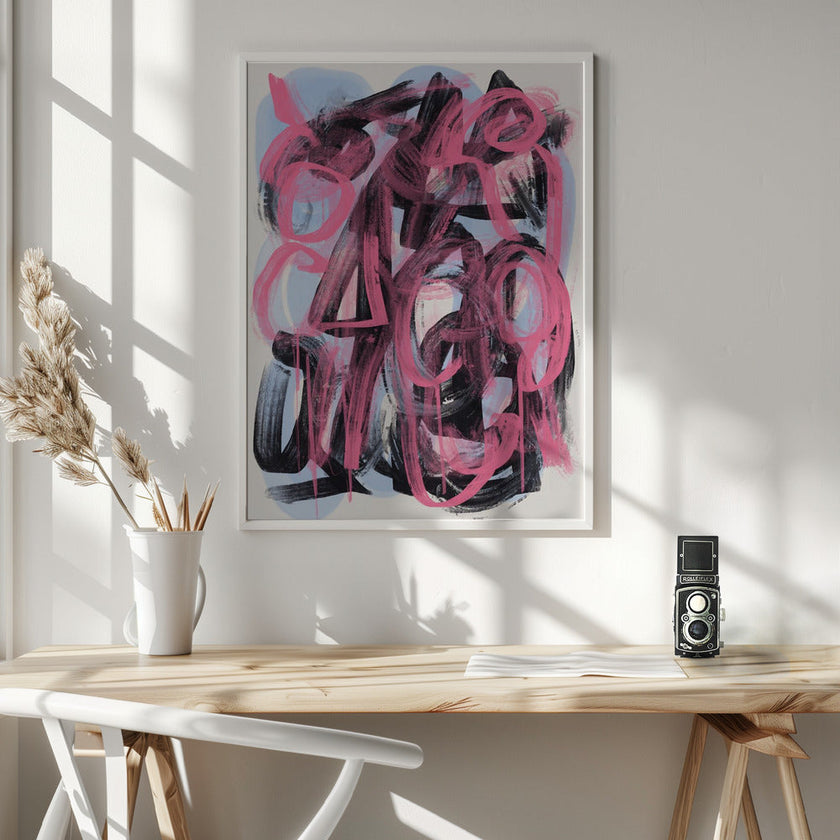 Wall art Dry brush abstract