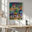 Impression sur toile d'art mural : Scène de la Nativité, nuit étoilée