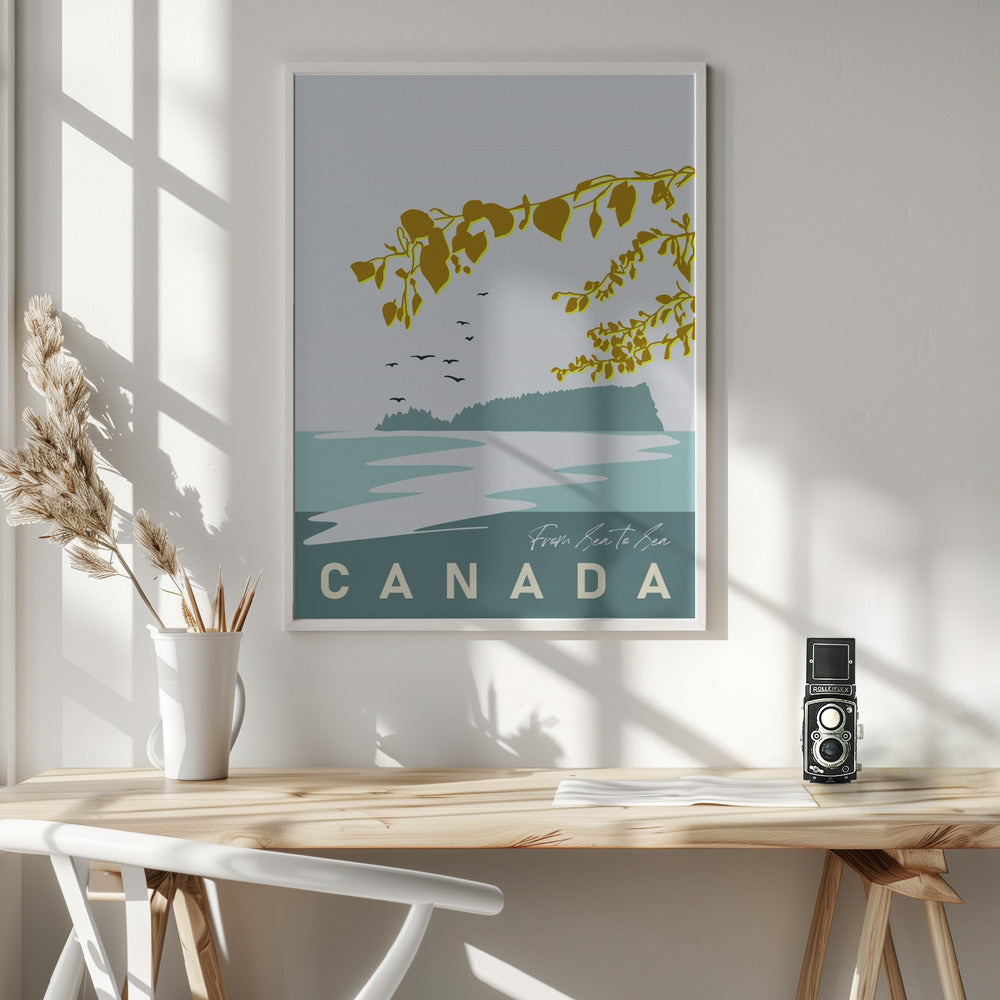 Art mural, douce anticipation, région lacustre canadienne.