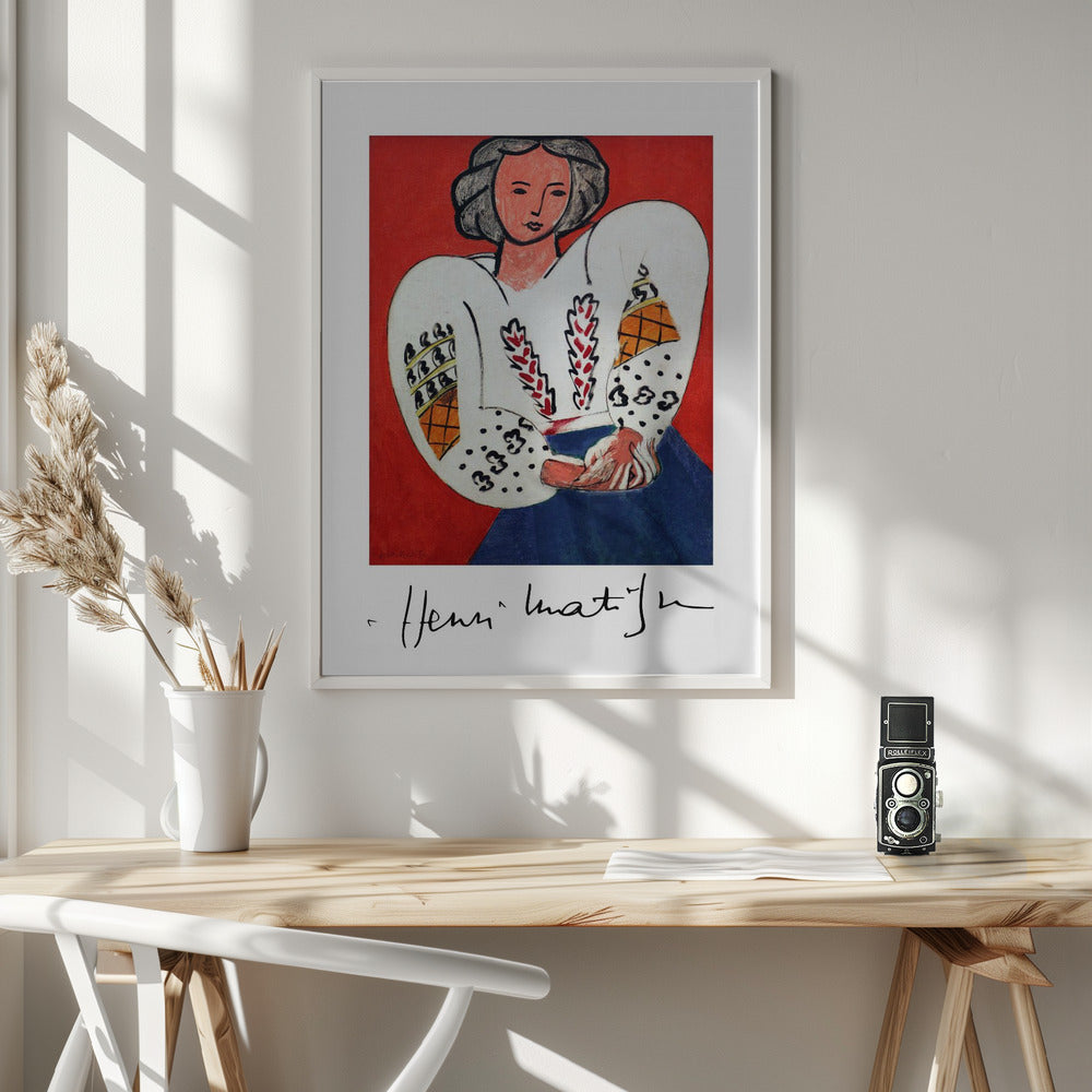 Wall art d'Henri Matisse, La Camicetta Romena, 1940