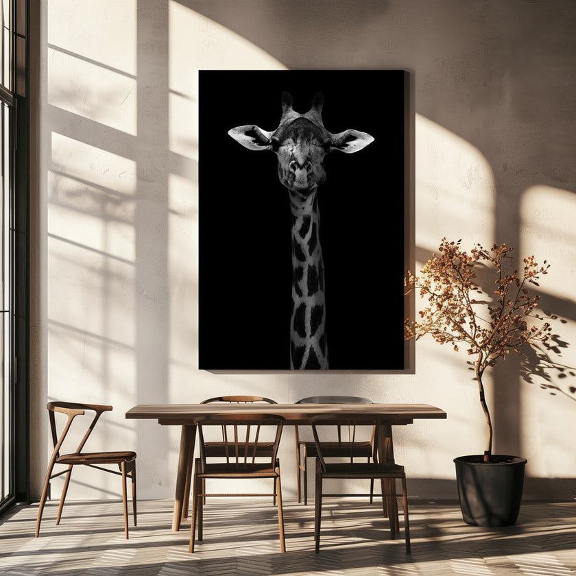 Portrait de girafe pour décoration murale