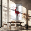 Art mural : Cerf stylisé rétro (rouge)