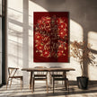 Wall art Silent night - red Canvas Print