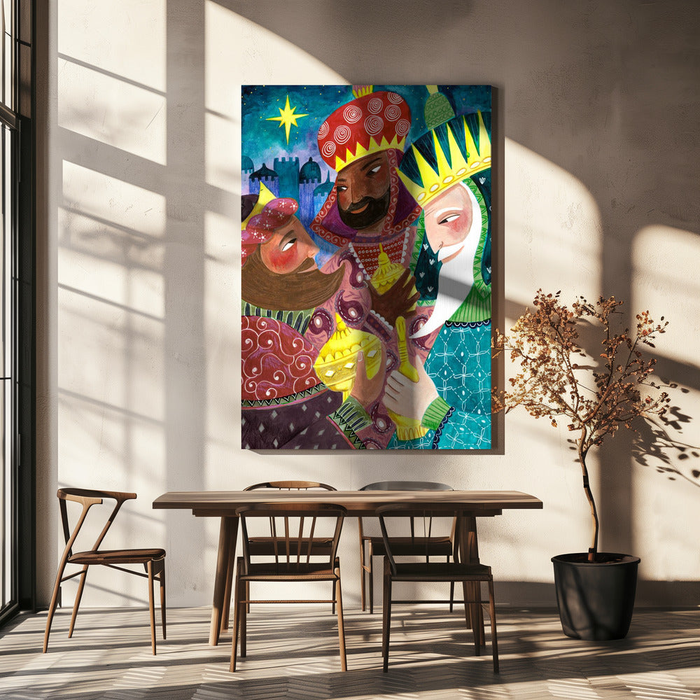 Impression sur toile d'art mural : Les Trois Rois, Les Trois Sages