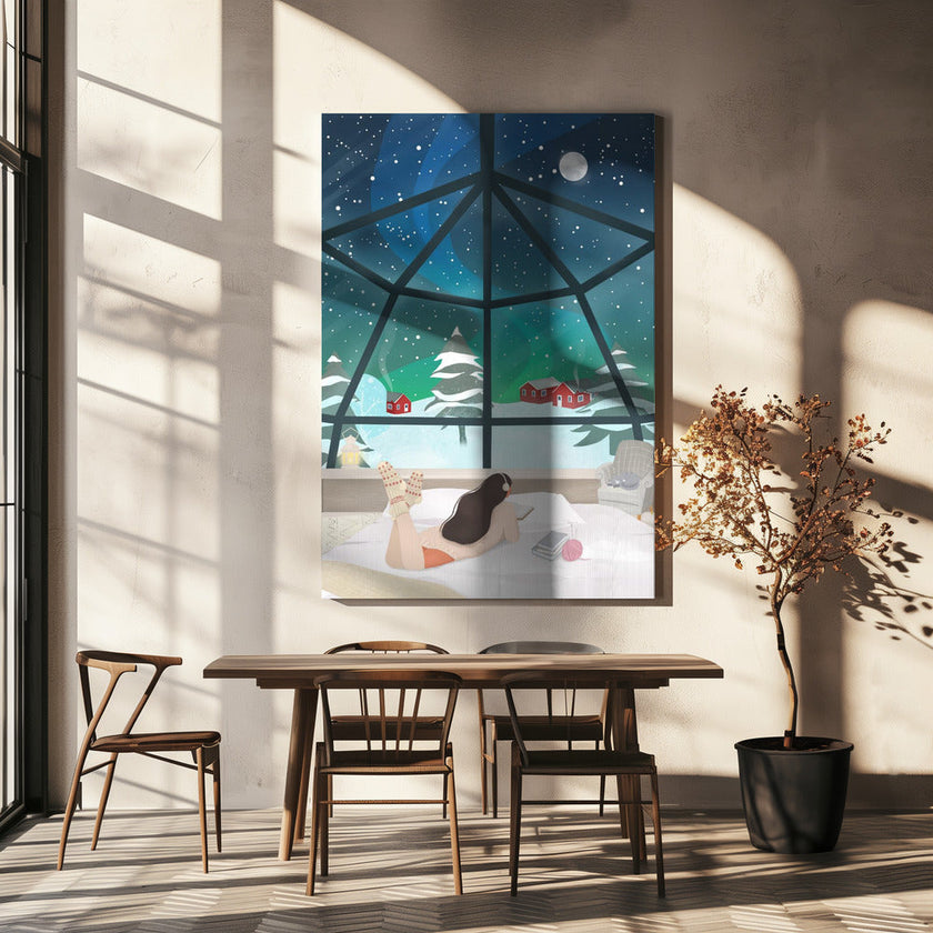 Impression sur toile d'art mural : Laponie, Finlande