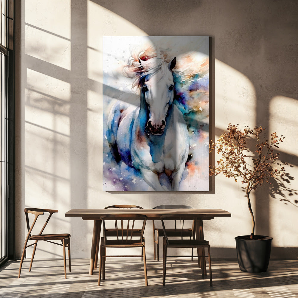 Cheval à l'aquarelle (1)