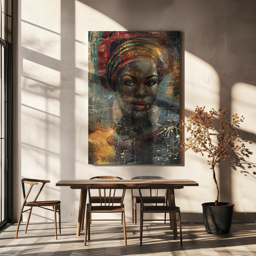 Illustration murale Art africain Wallart 068