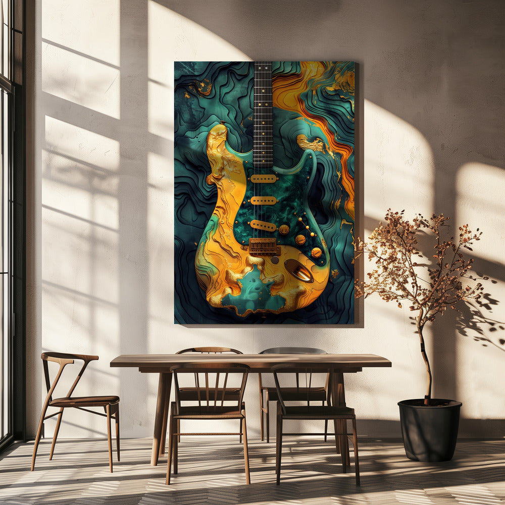 Impression sur toile : Guitare de musique 1