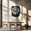 Art mural et le visage du Christ brillait dans le disque solaire.