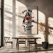 Wall art See Ma Poster Funny Vintage Pinup Girl & Cat