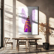Wall art Angel in Purple & Orange Canvas Print