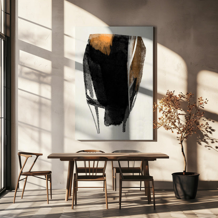 Wall art Black Figure On Neutral Background 2