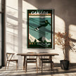 Illustration murale Tourisme d'hiver : Affiche vintage du Canada consacrée au ski