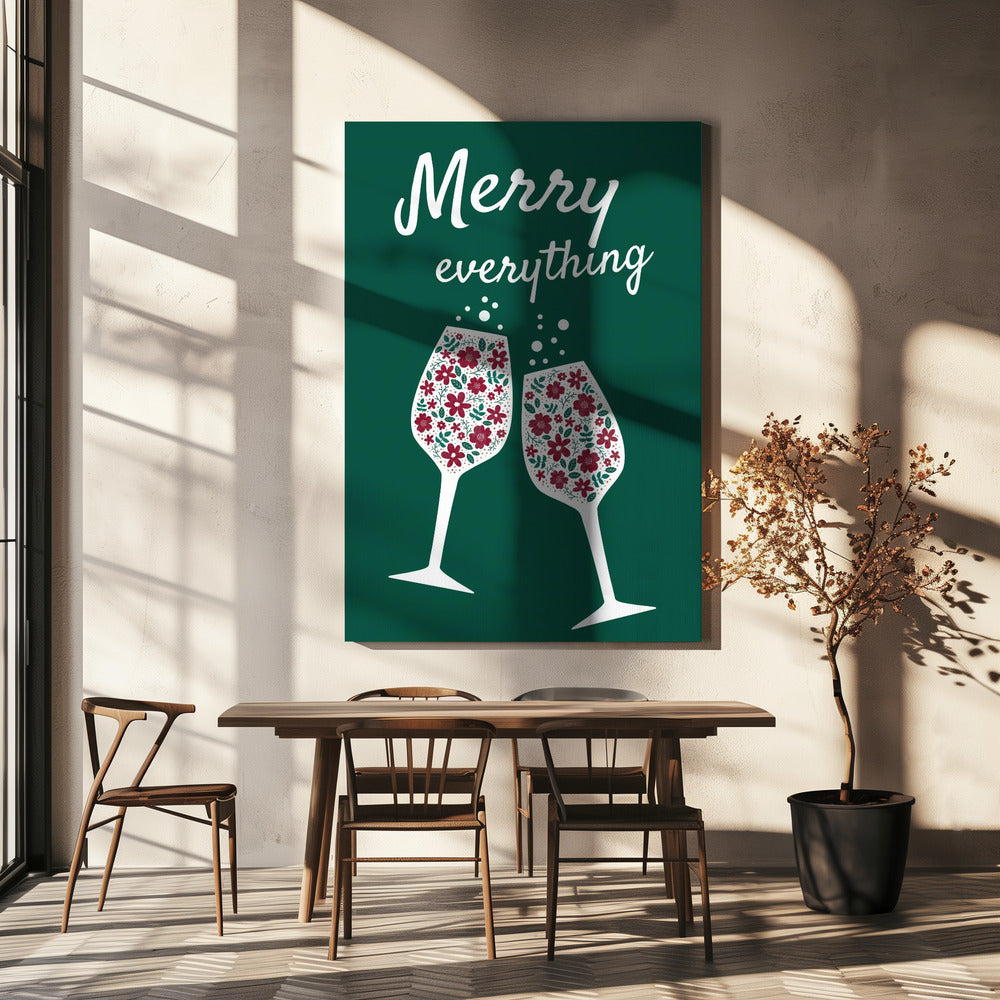 Impression sur toile Wall art Merry Everything