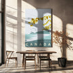 Art mural, douce anticipation, région lacustre canadienne.