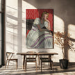 Wall art Jeune Femme Assise En Robe Grise
