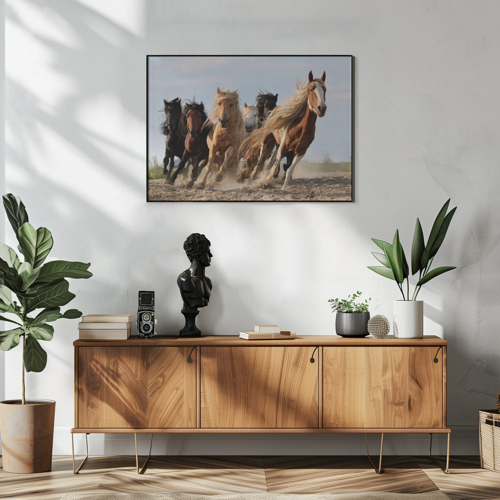 Wall art Lucky Six Horses