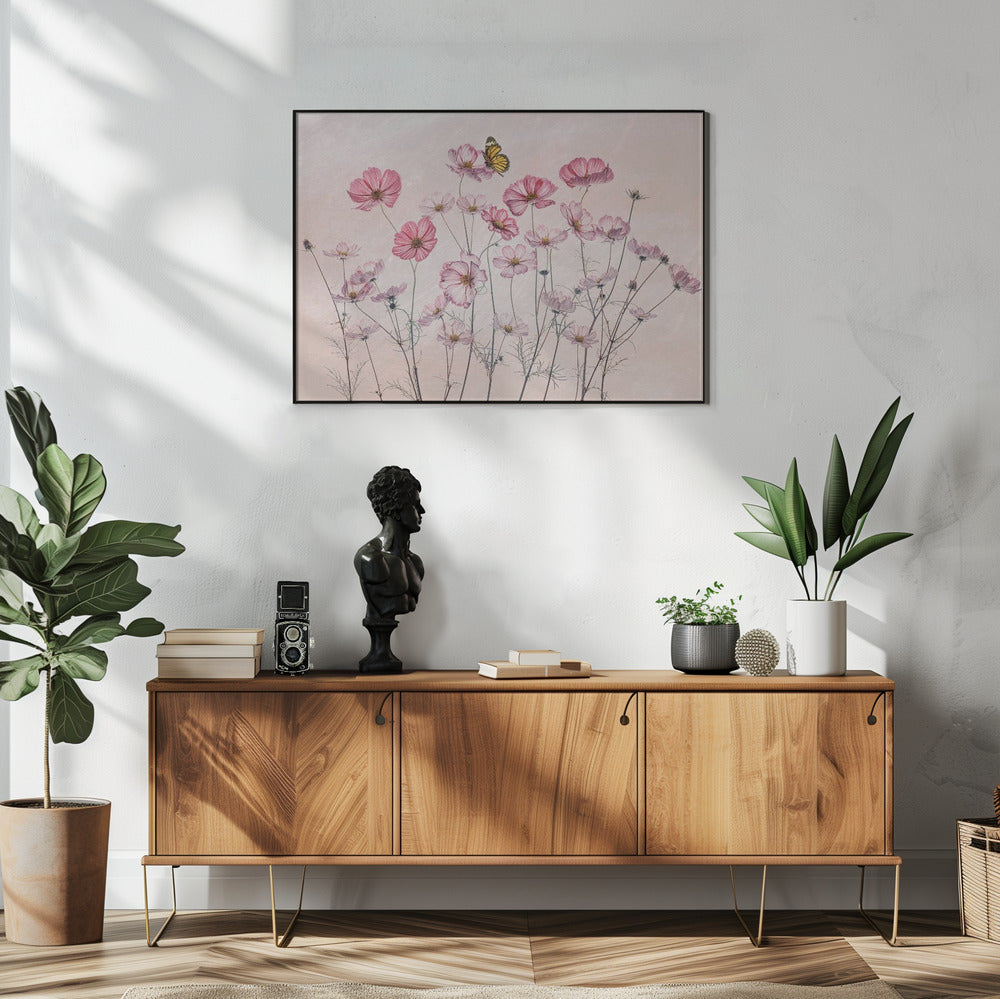 Wall Art Cosmos and Butterfly