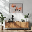 Wall art Filigree Coral Flowers