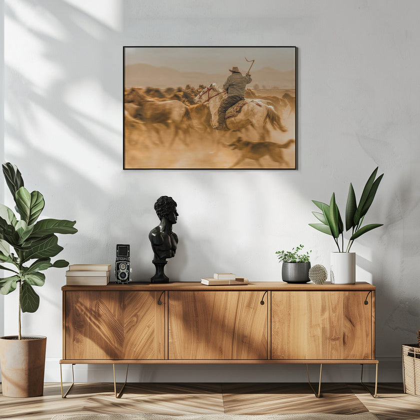 Peinture murale : Chevaux sauvages (aussi appelés Yılkı Atları)