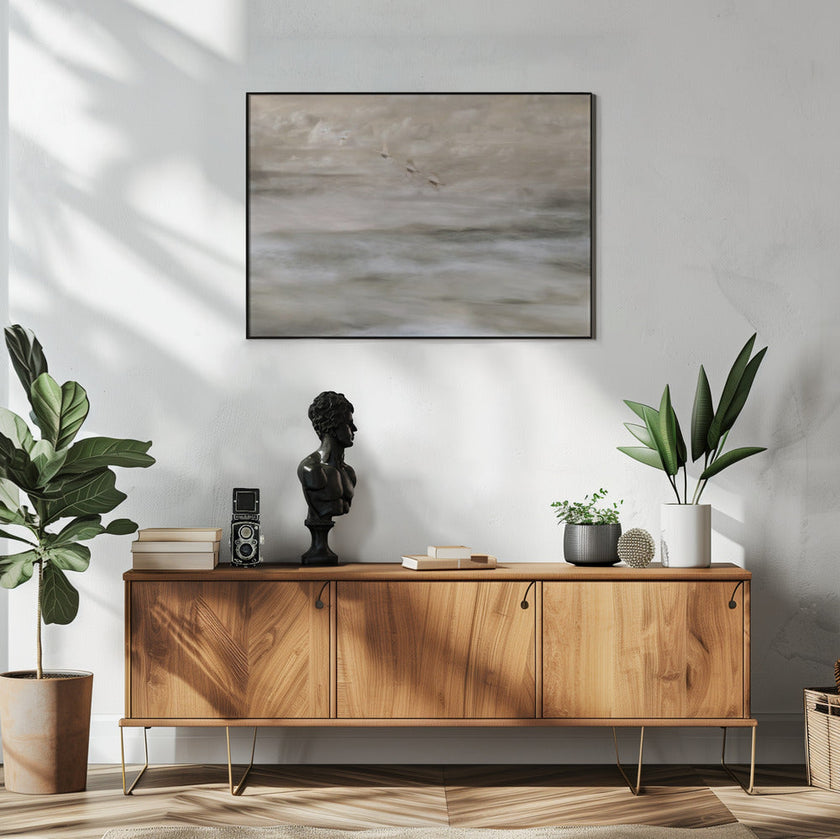 Wall art Swans over sea