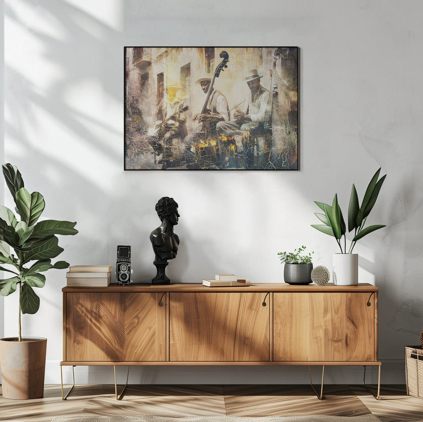 Illustration musicale pour mur - Groupe de jazz n°11