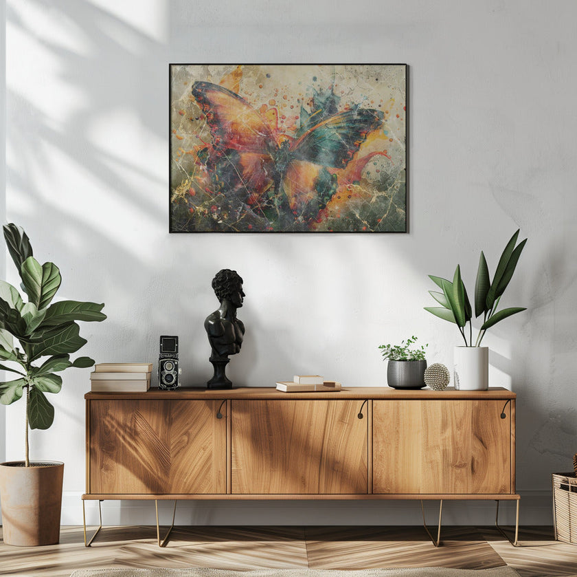 Wall art Butterfly Animal Vintage Art Illustration Wallart 04