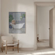Impression sur toile d'art mural : Lion prend un bain