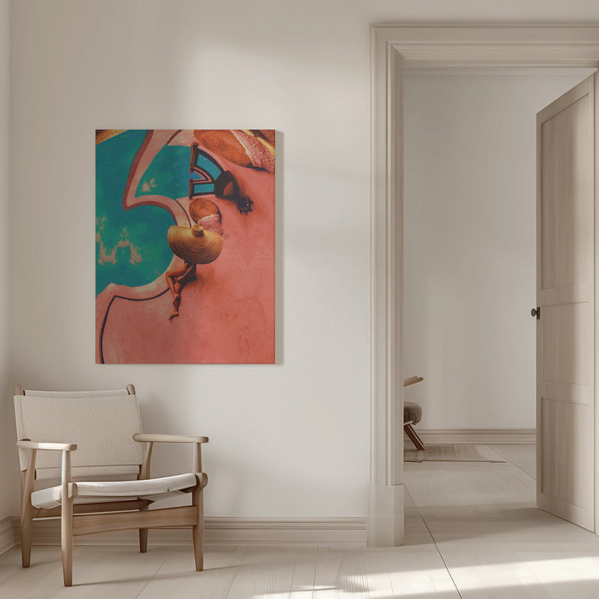 Wal Art au bord de la piscine