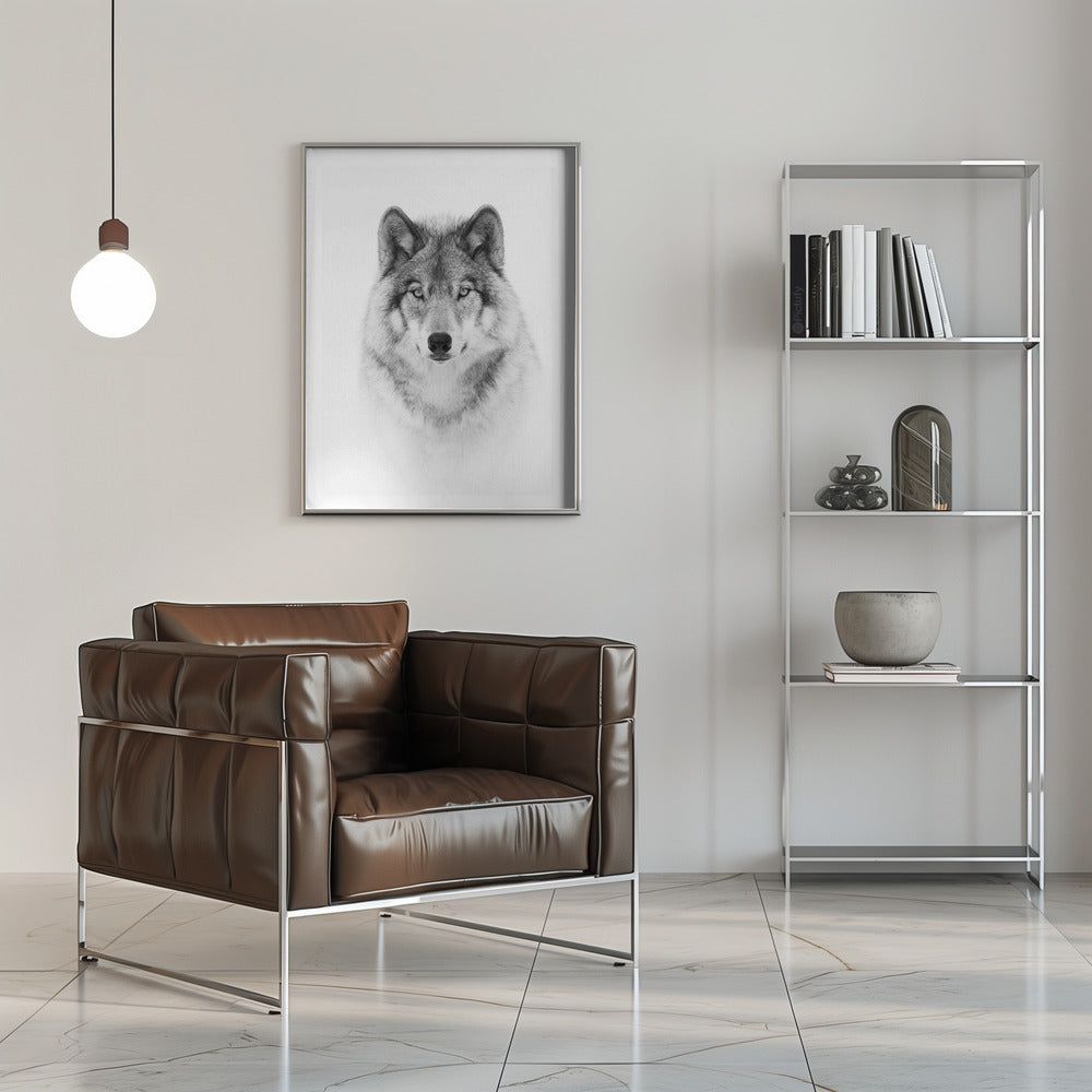 Portrait d'un loup des bois