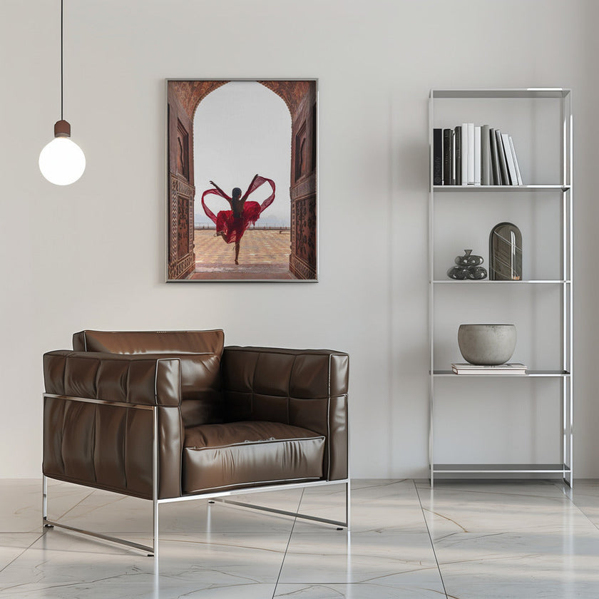 Wall art Taj Mahal's Heart Canvas Print