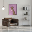 Wall art Giraffe pink bubblegum