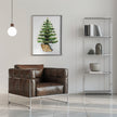 Impression sur toile : Arbre de Noël aquarelle confortable (2)