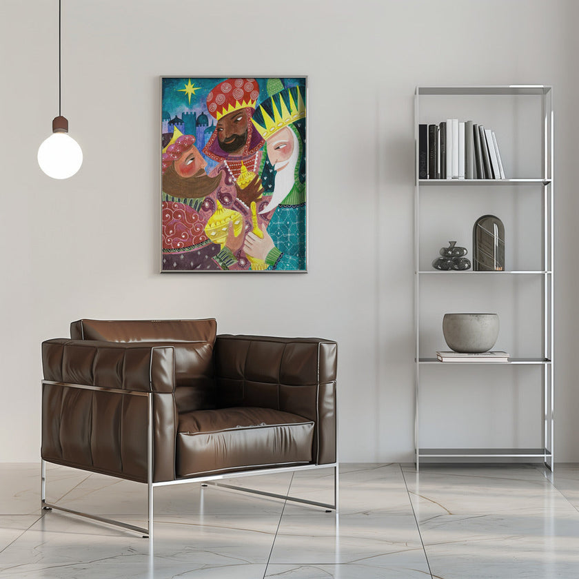 Impression sur toile d'art mural : Les Trois Rois, Les Trois Sages