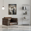 A Kiss Beneath the Floating Umbrellas-Wall Art