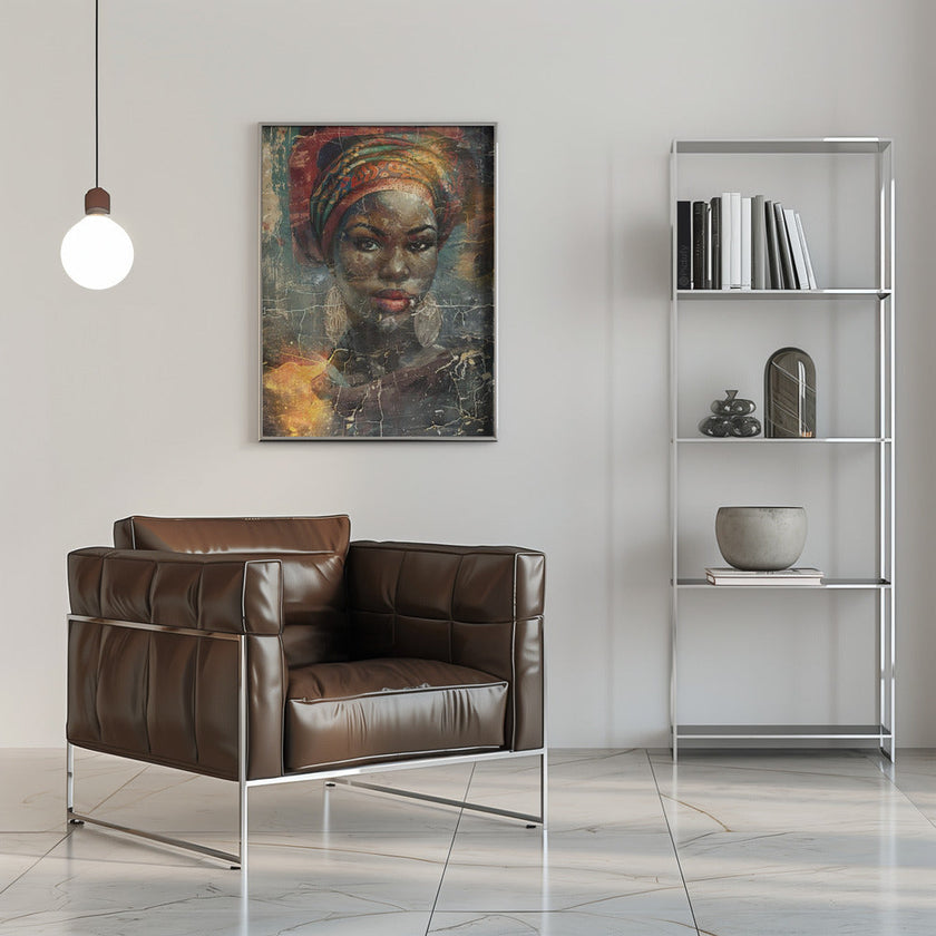 Illustration murale Art africain Wallart 068