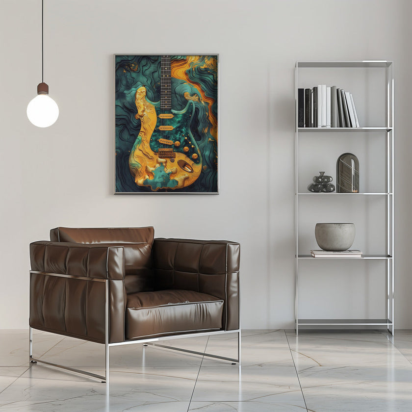 Impression sur toile : Guitare de musique 1