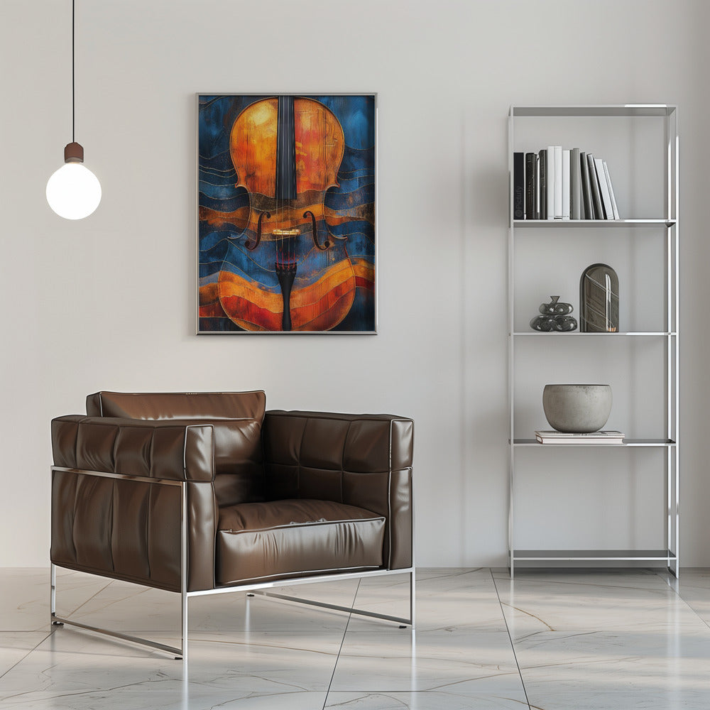 Impression sur toile - Art mural - Violon - 6 panneaux