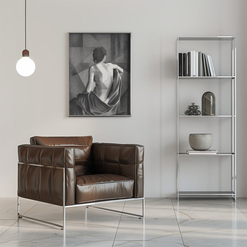 Wall art Study After Eugène Durieu &  #039;s Seated Female Nude - 20-08-21