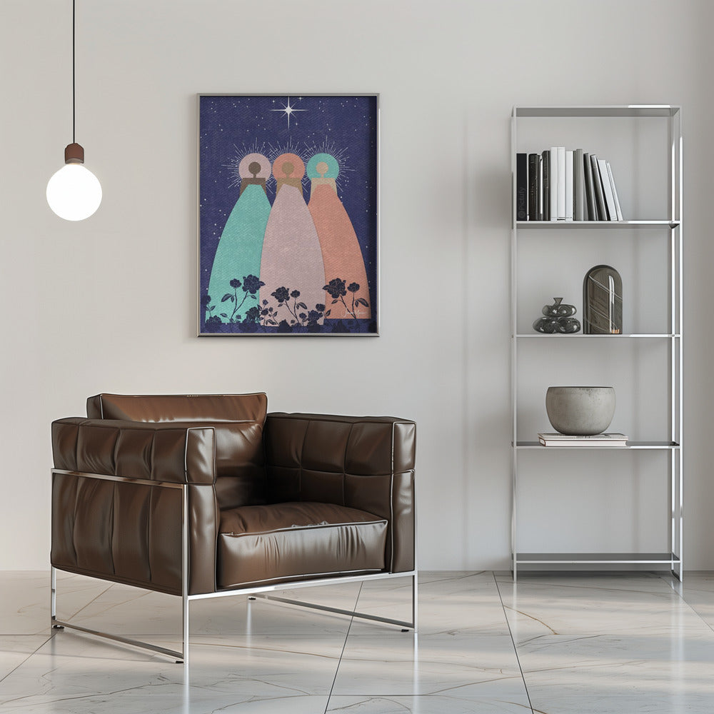 Impression sur toile d'art mural : Trois guides spirituels