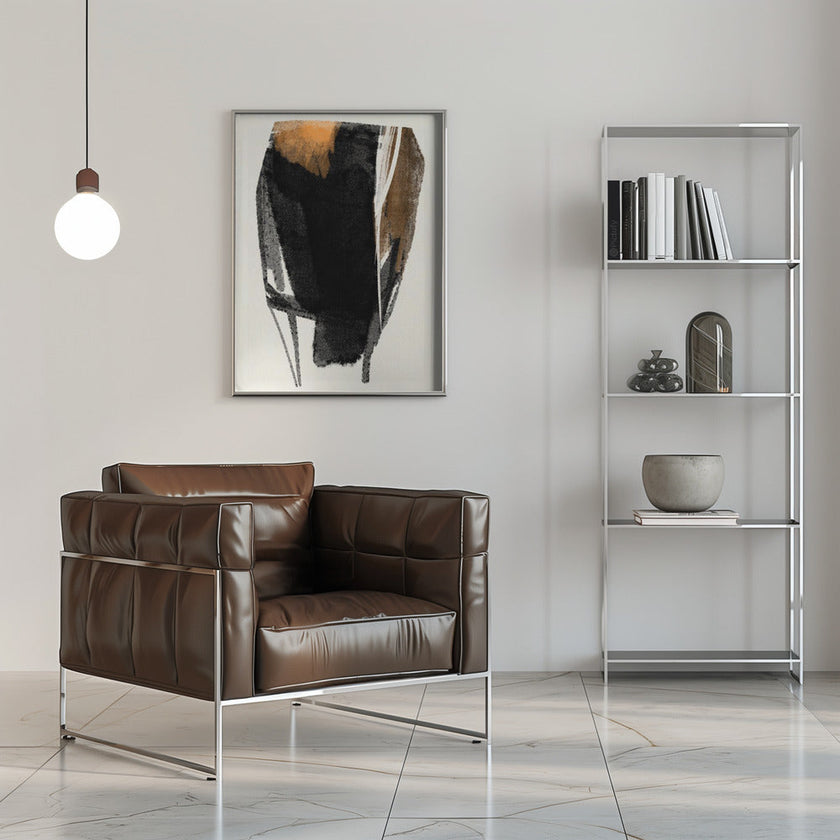 Wall art Black Figure On Neutral Background 2