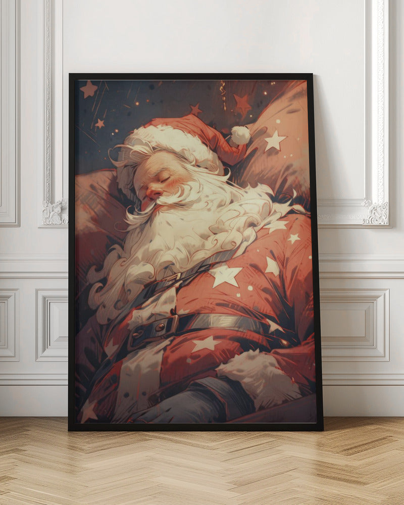 Décoration murale Père Noël dormant