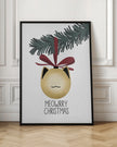 Wall art Meowrry Christmas bauble (gold, white)